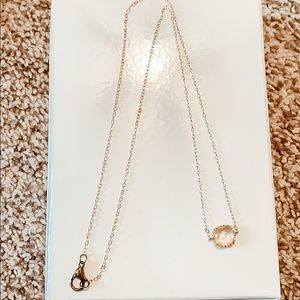 Light Pink and Gold Stone Necklace